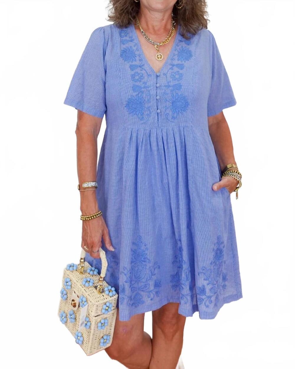 NEW JOHNNY WAS emilia pleat front dress in sebring gingham